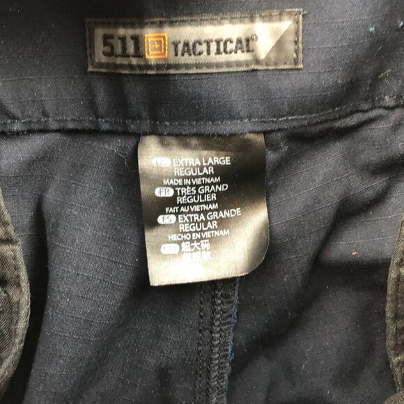 5.11 Tactical Mens Ripstop Cargo Pants Size XL Straight Leg Outdoors Navy Blue - Picture 3 of 16